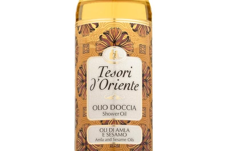 Tesori d’Oriente Shower Oil Amla & Sesame Oil, 250 ml, Aromatic Shower with Amla Fruit and Sesame Oil, Oil for Gentle Cleansing and Body Care, Wellness Rituals for Body & Senses